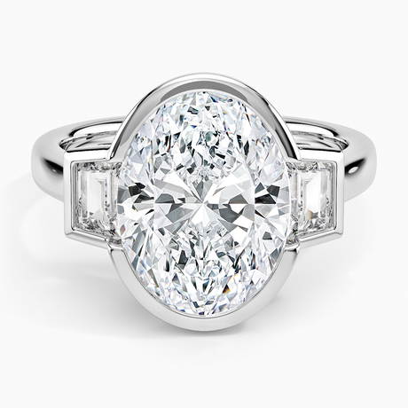 Seamless Trapezoid Three Stone Diamond Ring (1/2 ct. tw.)
