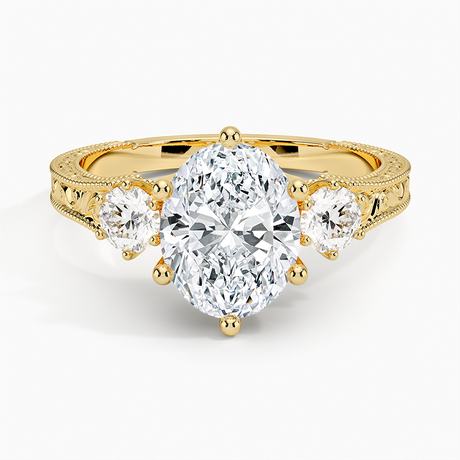 Hudson Engraved Three Stone Diamond Ring (1/3 ct. tw.)