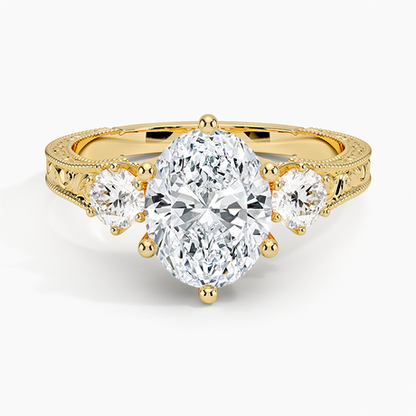 Hudson Engraved Three Stone Diamond Ring (1/3 ct. tw.)