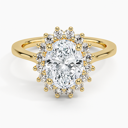 Sunburst Halo Diamond Ring (1/4 ct. tw.)