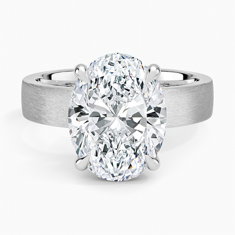 Peyton 4mm Satin Finish Solitaire Ring