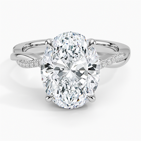 Petite Twisted Vine Hidden Halo Pav\u00e9 Diamond Ring