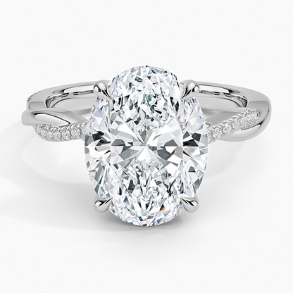 Petite Twisted Vine Hidden Halo Pav\u00e9 Diamond Ring