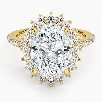 Luxe Sunburst Halo Diamond Ring (1/2 ct. tw.)