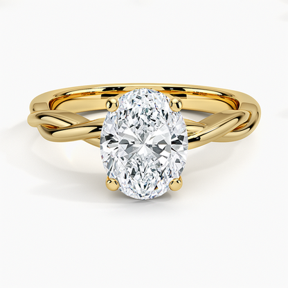 Twisted Vine Solitaire Ring