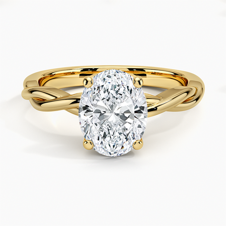 Twisted Vine Solitaire Ring