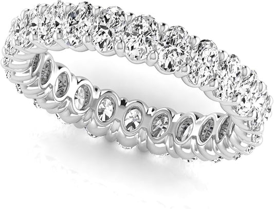 Revival Dimoand 14K Oval Cut Lab Grown Diamond Eternity Band Elegant & Timeless Design | 14K Gold, Stone Size-0.10 | E-F Color, VS-SI Clarity | 30 Day Free Return