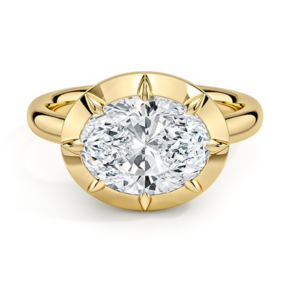 Harper East-West Bezel-Prong Solitaire Ring