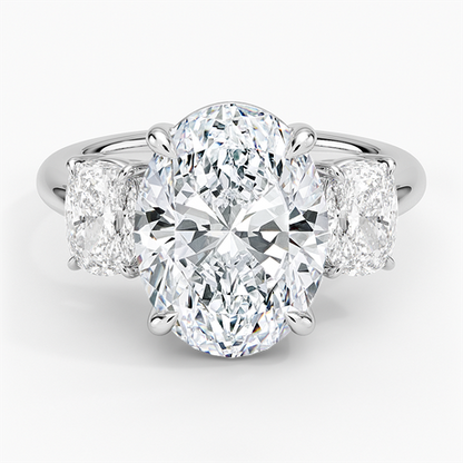 Luxe Faye Elongated Cushion Three Stone Diamond Ring (1 ct. tw.)