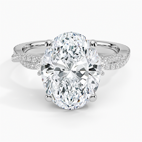 Luxe Three Stone Petite Twisted Vine Diamond Ring