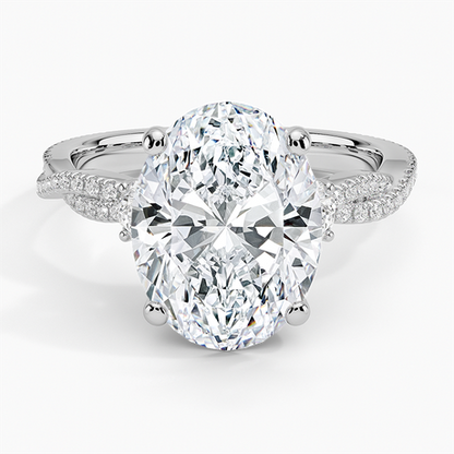 Luxe Three Stone Petite Twisted Vine Diamond Ring