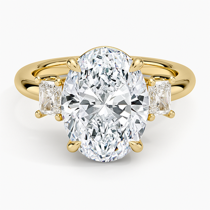 Helena Radiant-Cut Three Stone Diamond Ring (3/8 ct. tw.)