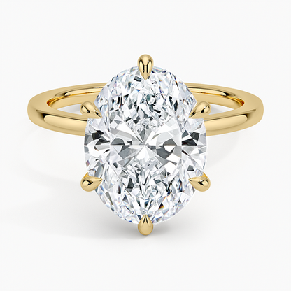 Secret Halo Six-Prong Diamond Ring