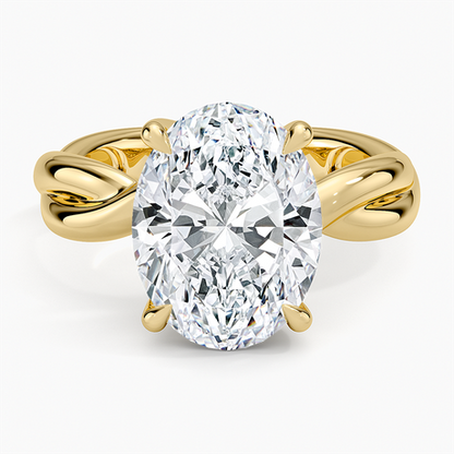 Hazel Twist Solitaire Diamond Ring