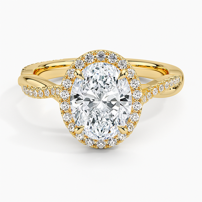 Petite Twisted Vine Halo Diamond Ring (1/4 ct. tw.)