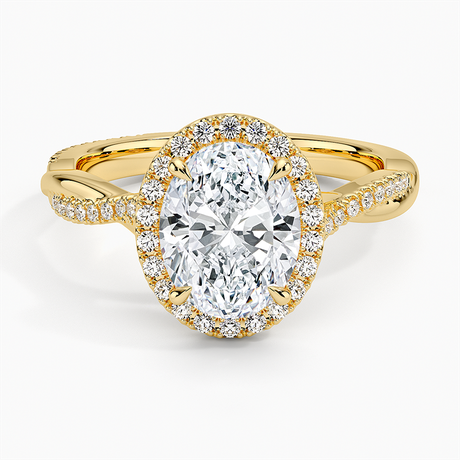 Petite Twisted Vine Halo Diamond Ring (1/4 ct. tw.)