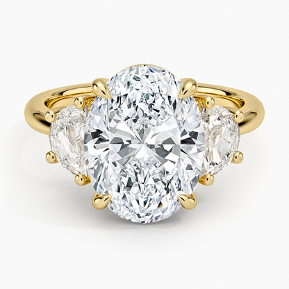 Half Moon Three Stone Diamond Ring (1/2 ct. tw.)