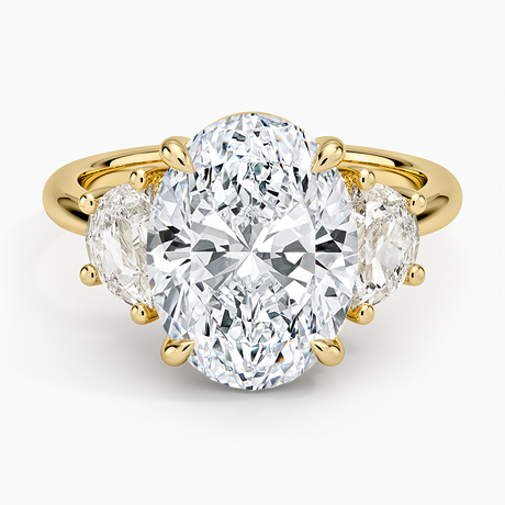 Half Moon Three Stone Diamond Ring (1/2 ct. tw.)