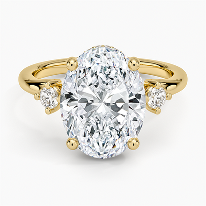 Floating Three Stone Diamond Ring