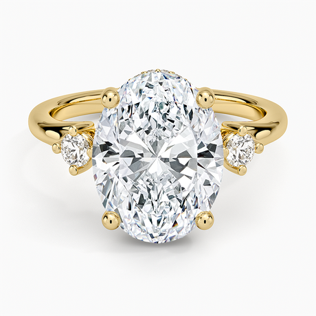 Floating Three Stone Diamond Ring