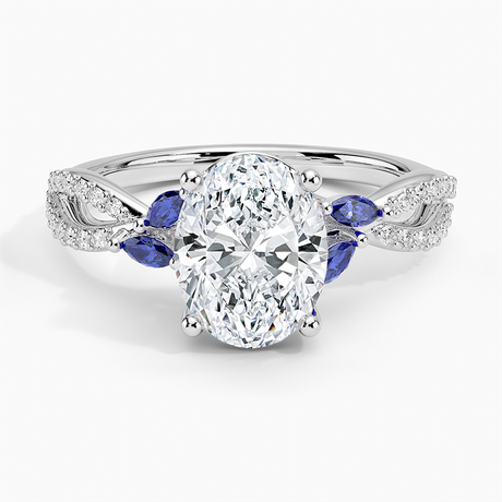 Luxe Willow Sapphire and Diamond Ring (1/8 ct. tw.)