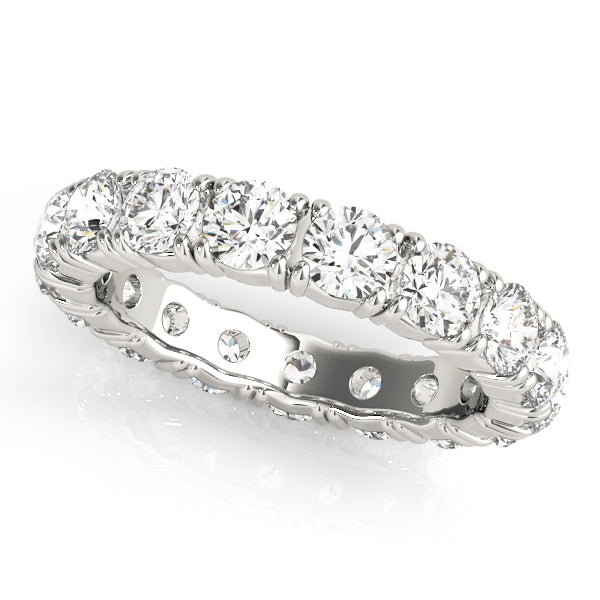 Diamond Eternity Band, Diamond Eternity Ring, 14K White Gold Diamond Eternity Band. Womens Anniversary Ring.