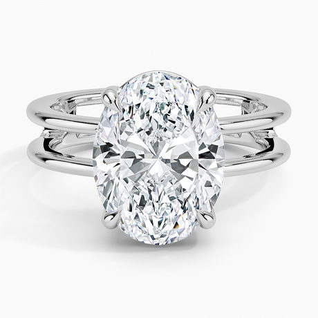 Aimee Open Double Band Solitaire Ring