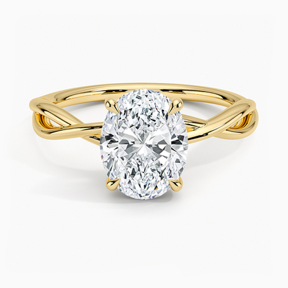 Alya Twist Solitaire Ring