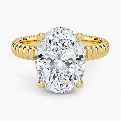 Petra Textured Solitaire Ring