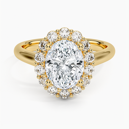 Lotus Flower Halo Diamond Ring (1/4 ct. tw.)