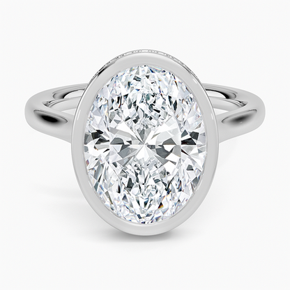Luna Hidden Halo Diamond Ring