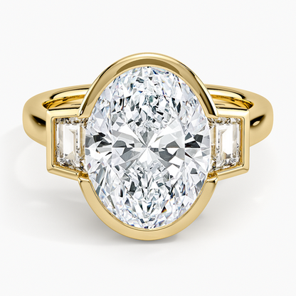 Seamless Trapezoid Three Stone Diamond Ring (1/2 ct. tw.)