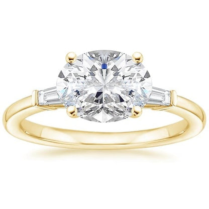 East West Tapered Baguette Diamond Ring