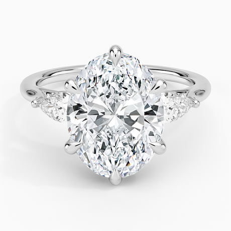 Luxe Delilah Three Stone Pear Diamond Ring