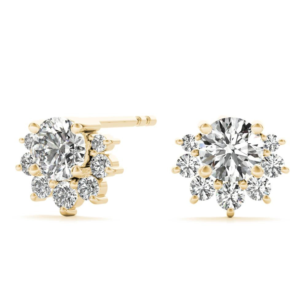 Cluster Lab Diamond Earrings