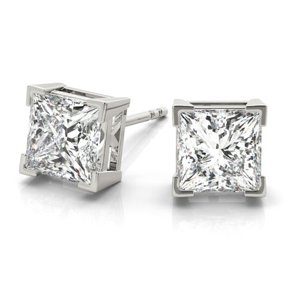 2 Carat - 6 Carat Princess Cut Diamond Earrings. 2 Carat Princess Cut Diamond Studs. 2 Carat F VS Square Diamond Stud Earrings