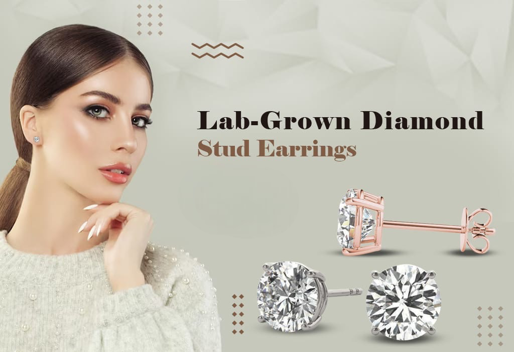 4Kt Gold Lab Grown Diamond Earrings