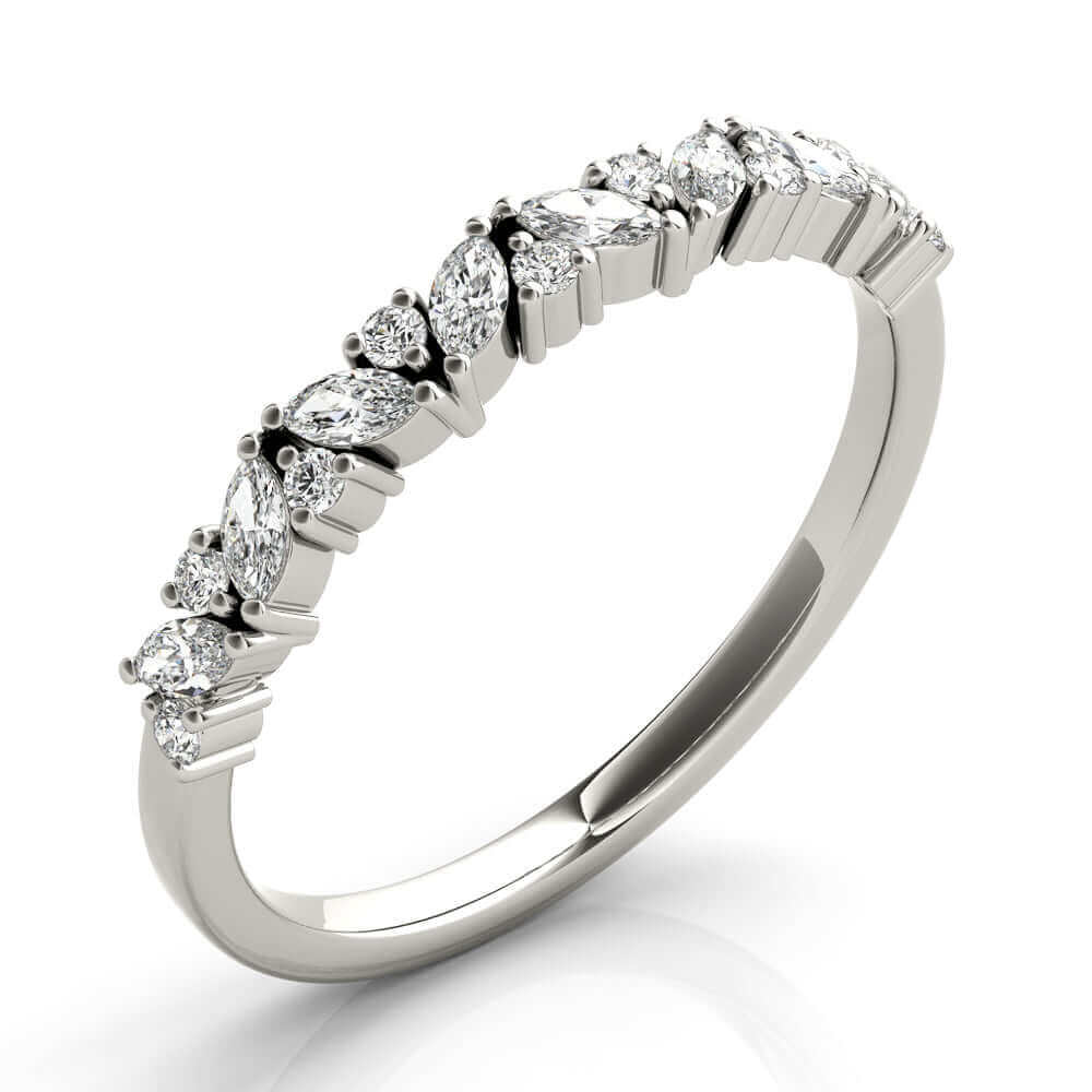 Marquise Natural Diamond Wedding Band Ring