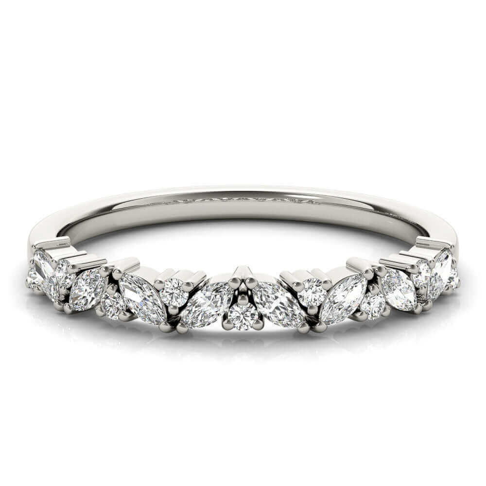 Marquise Natural Diamond Wedding Band Ring