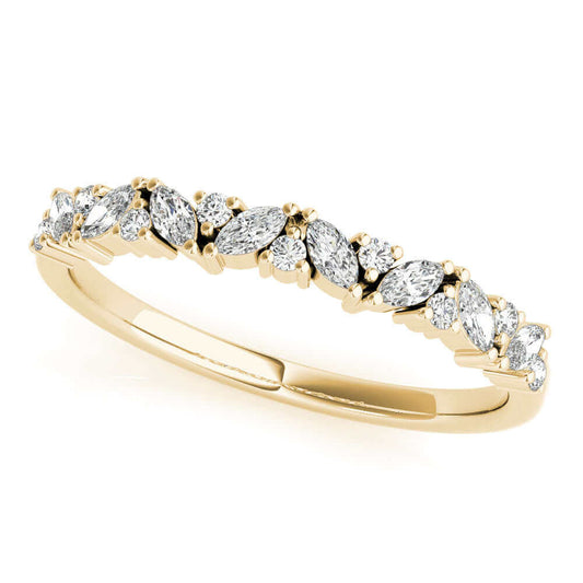 Marquise Natural Diamond Wedding Band Ring