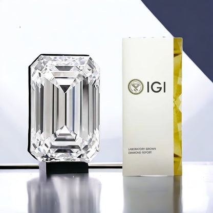 4.50 D VS1 Emerald Cut-Certified Lab Grown Diamond, CVD, Loose Diamond