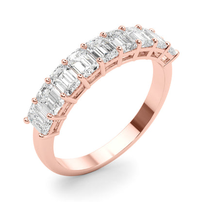 2 Carat Emerald Lab Grown 14K Diamond Nine Stone Anniversary Band for Women (F-G / VS-SI)
