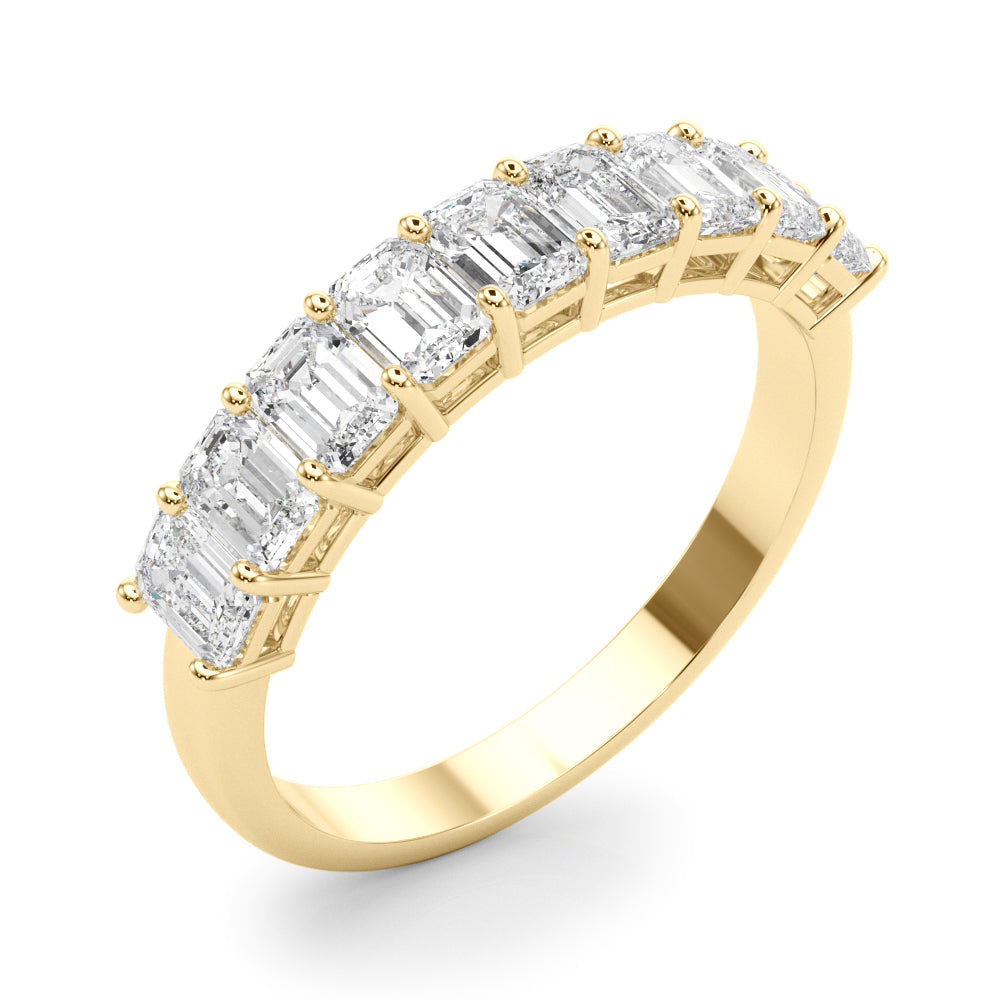2 Carat Emerald Lab Grown 14K Diamond Nine Stone Anniversary Band for Women (F-G / VS-SI)