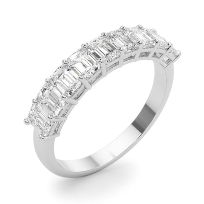 2 Carat Emerald Lab Grown 14K Diamond Nine Stone Anniversary Band for Women (F-G / VS-SI)