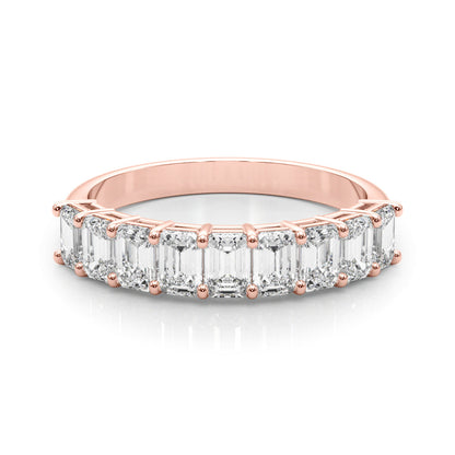 2 Carat Emerald Lab Grown 14K Diamond Nine Stone Anniversary Band for Women (F-G / VS-SI)