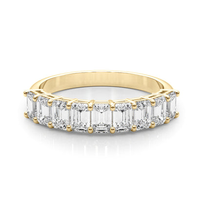 2 Carat Emerald Lab Grown 14K Diamond Nine Stone Anniversary Band for Women (F-G / VS-SI)
