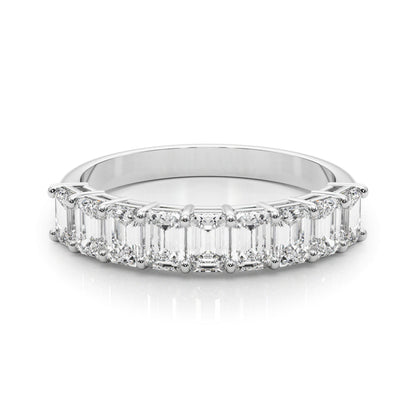 2 Carat Emerald Lab Grown 14K Diamond Nine Stone Anniversary Band for Women (F-G / VS-SI)