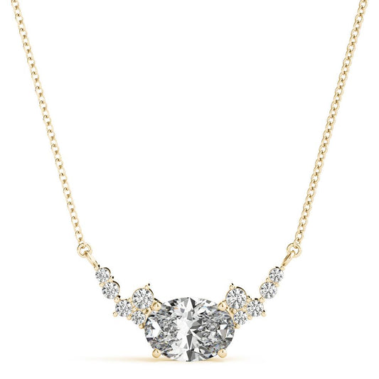 Oval Lab Diamond Fashion Necklace