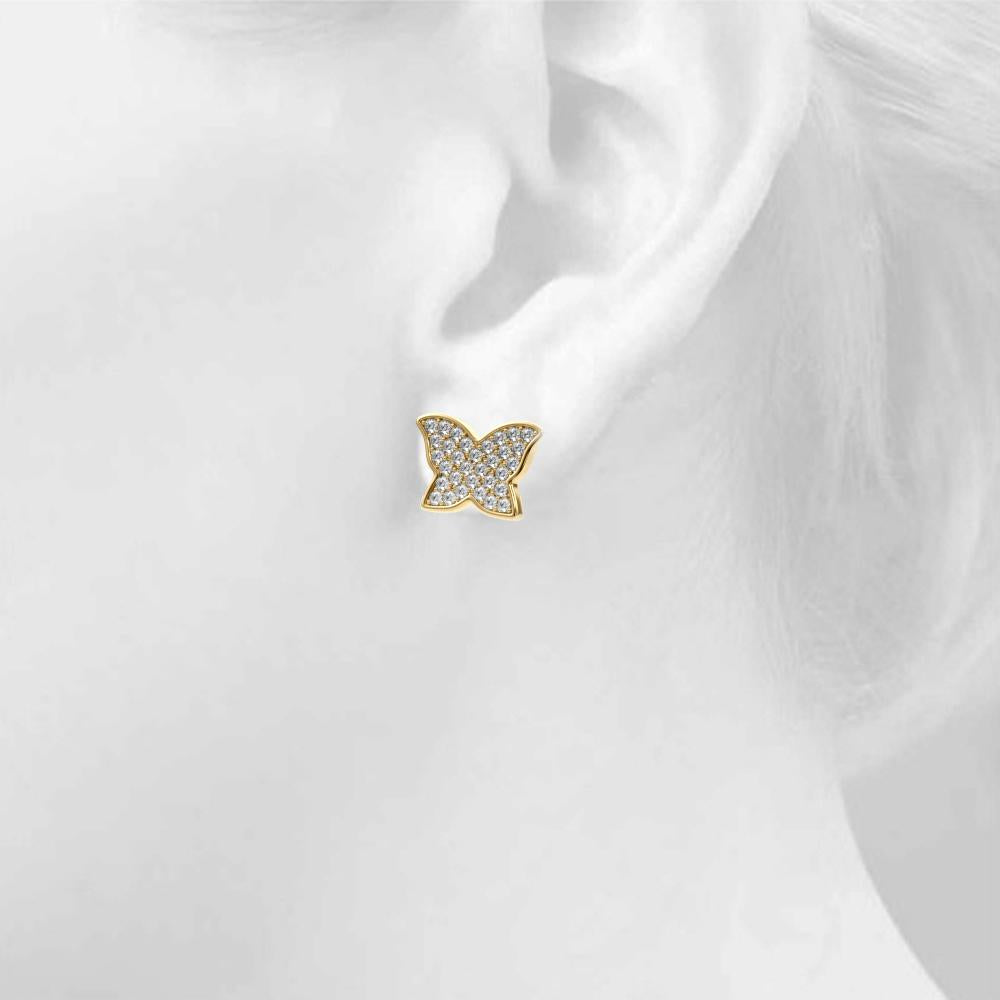 Pavé Butterfly Lab Diamond Earrings