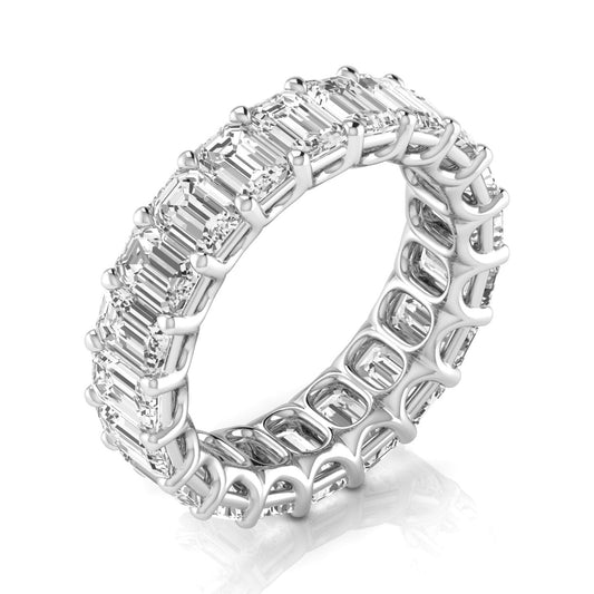 Revival Dimoand 14K Gold Emerald Cut Lab Grown Diamond Eternity Band for Women | 14K Gold, Stone Size-0.30 | E-F Color, VS-SI Clarity | 30 Day Free Return